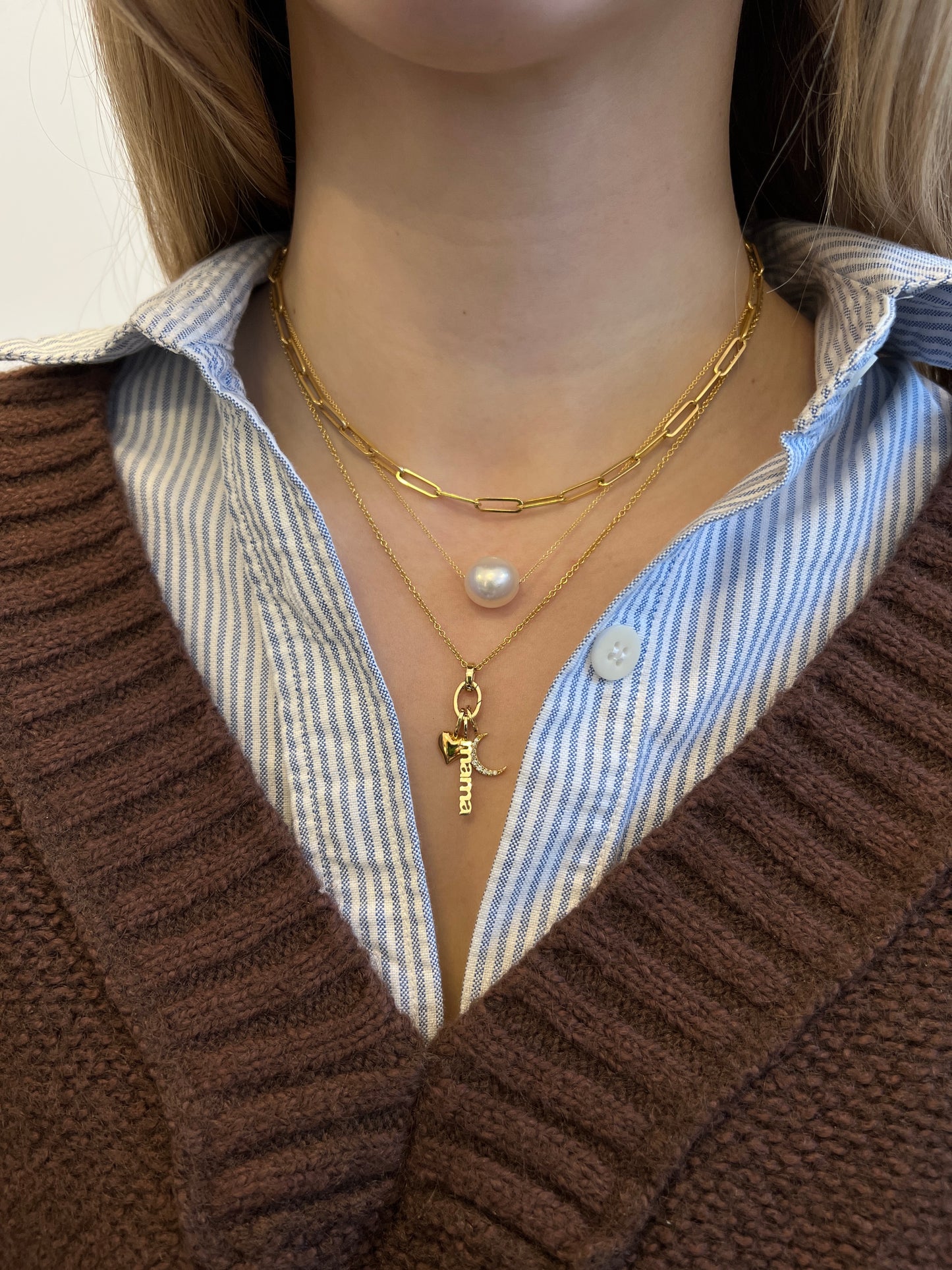 Diamond Crescent Moon Charm