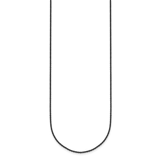 1.4 mm 16" Black Steel Cable Chain