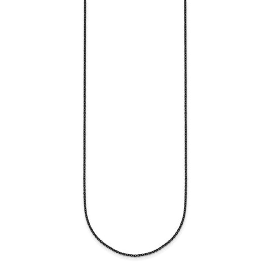 1.4 mm 16" Black Steel Cable Chain