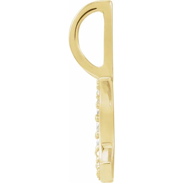 Diamond Crescent Moon Charm