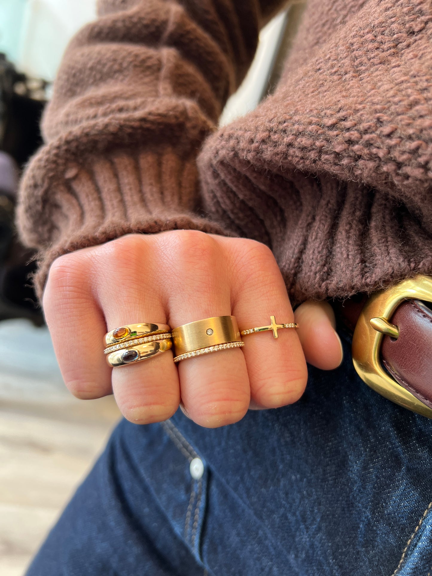 Yellow Citrine Dome Ring