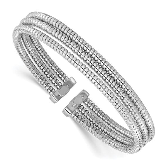 Three Row Wrapped Cuff Bangle