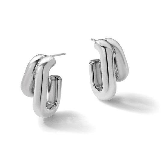 Fancy J-Hoop Earrings