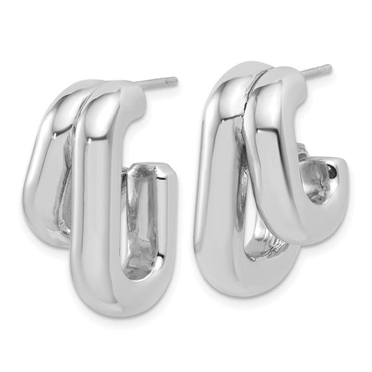 Fancy J-Hoop Earrings