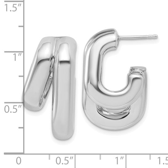 Fancy J-Hoop Earrings