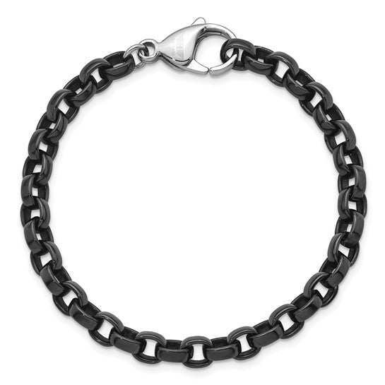 Black Rolo Chain Bracelet