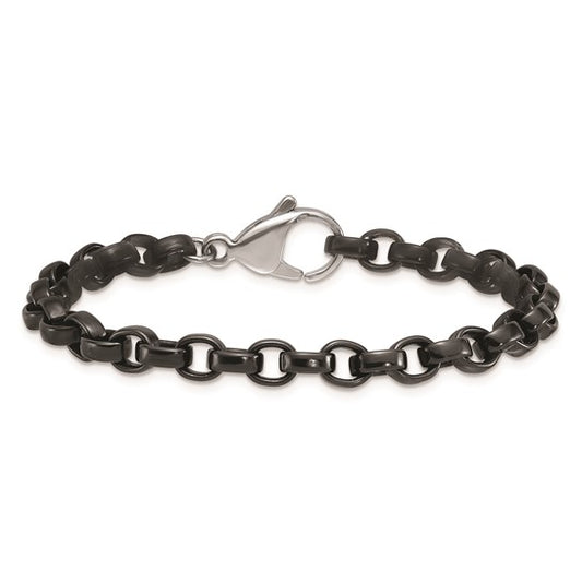 Black Rolo Chain Bracelet