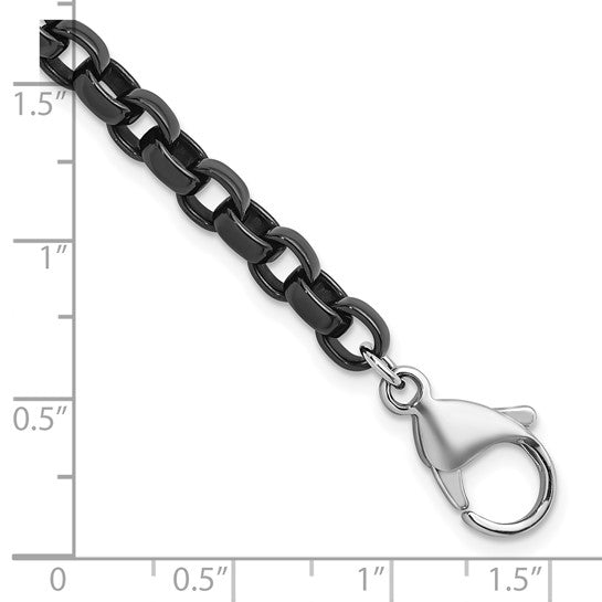 Black Rolo Chain Bracelet