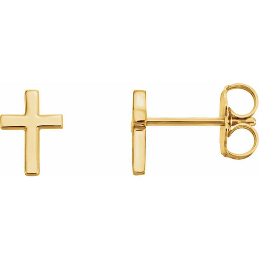 Gold Cross Earrings