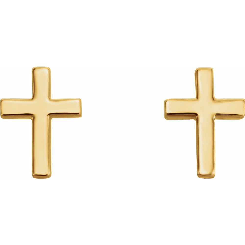 Gold Cross Earrings