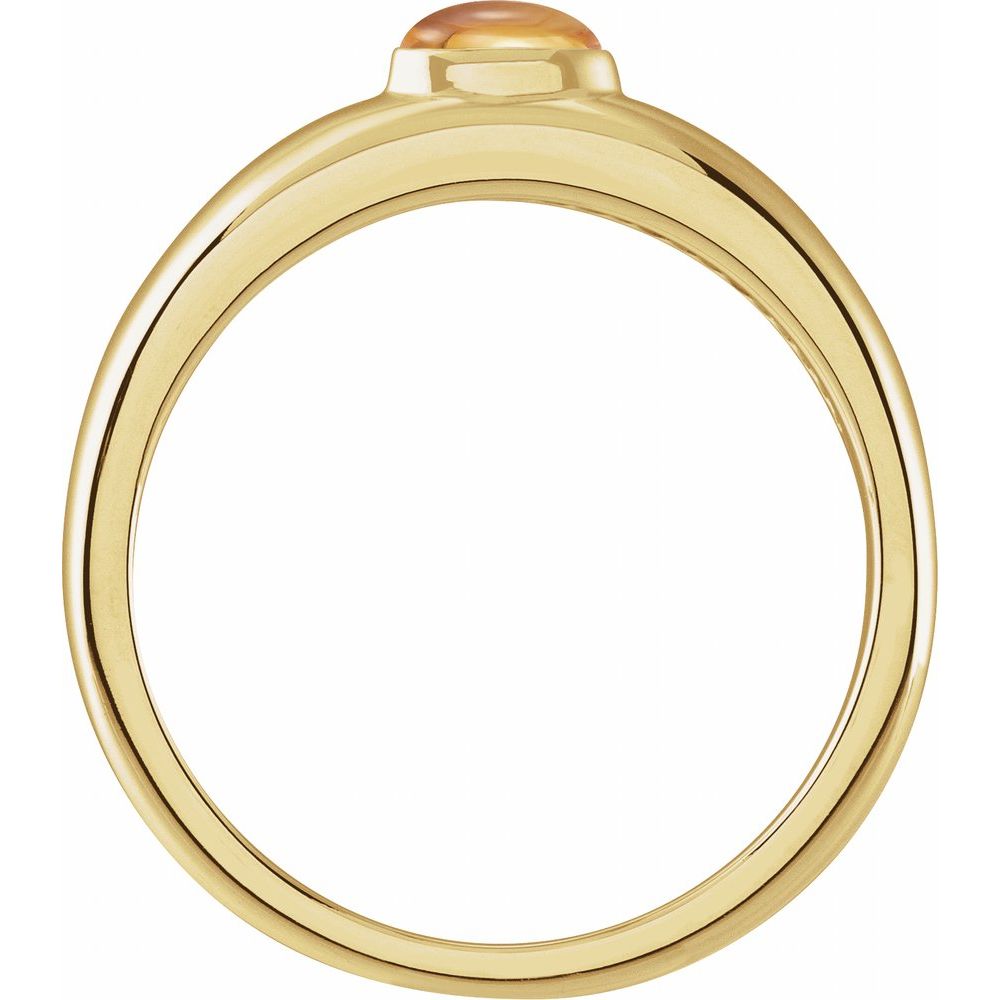 Yellow Citrine Dome Ring