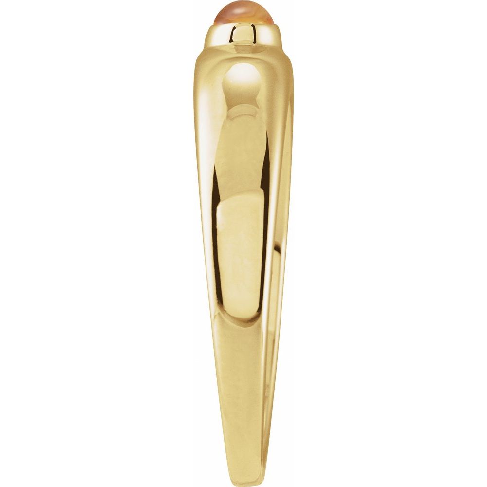 Yellow Citrine Dome Ring