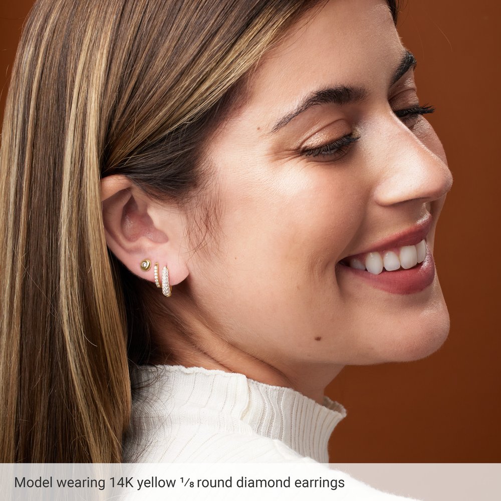 Diamond Oval Hinged Hoops