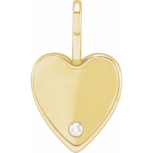 Heart Charm with Diamond