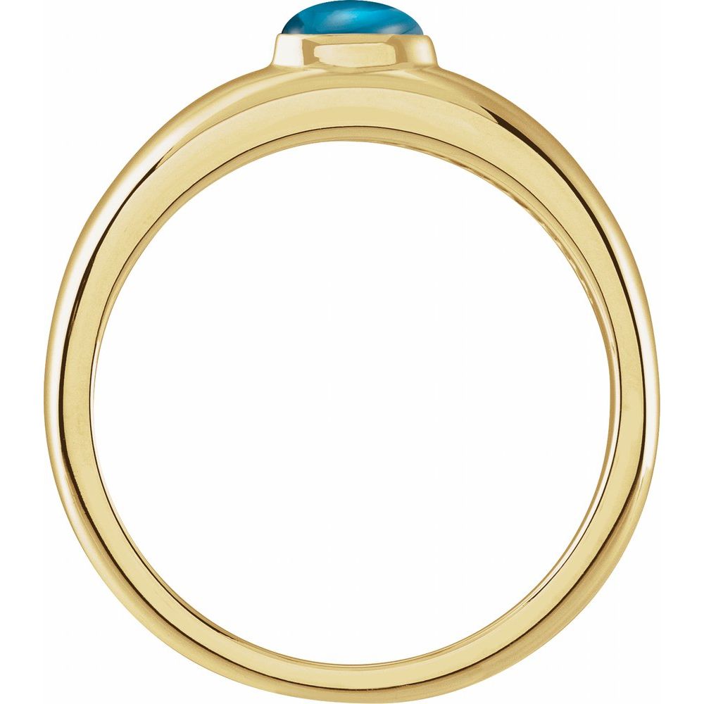London Blue Topaz Cabochon Dome Ring